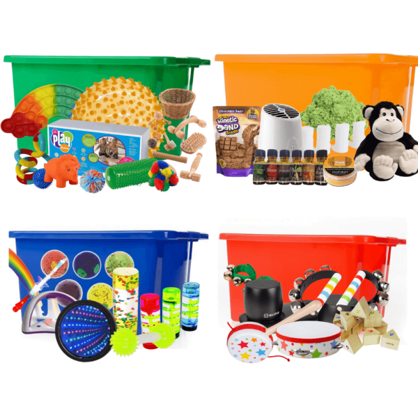 Complete Sensory Play Sense Boxes - Sight, Sound, Tactile and Smell